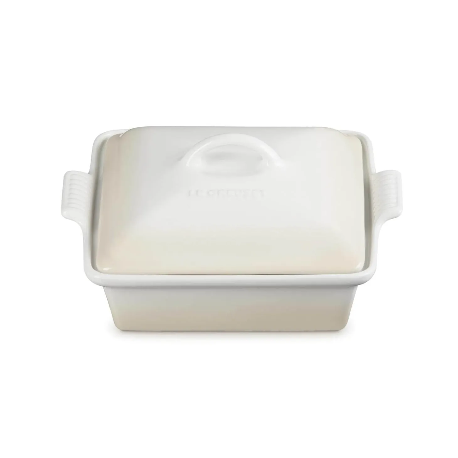 Le Creuset Heritage Stoneware 23cm Square Dish with Lid - Meringue