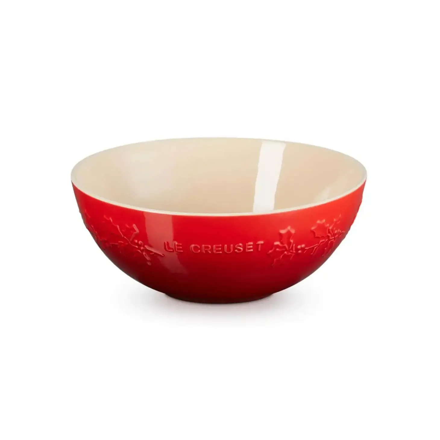 Le Creuset Holly 25cm Stoneware Serving Bowl - Cerise