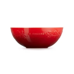 Le Creuset Holly 25cm Stoneware Serving Bowl - Cerise