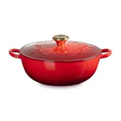 Le Creuset Holly Signature Cast Iron 26cm Soup Pot - Cerise