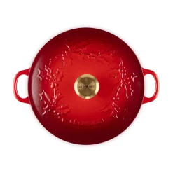 Le Creuset Holly Signature Cast Iron 26cm Soup Pot - Cerise