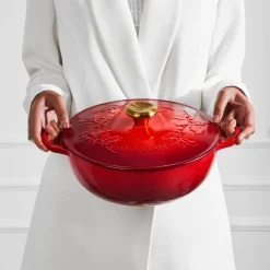 Le Creuset Holly Signature Cast Iron 26cm Soup Pot - Cerise