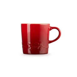 Le Creuset Holly Stoneware Cappuccino Mug - Cerise