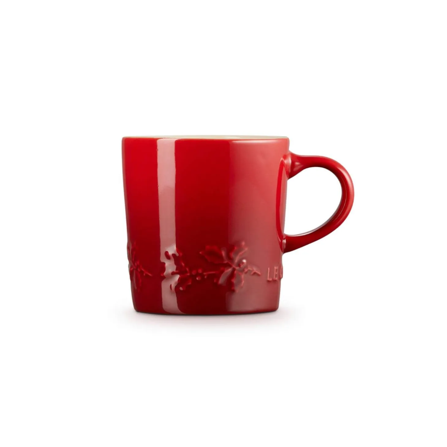 Le Creuset Holly Stoneware Cappuccino Mug - Cerise