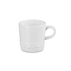 Le Creuset Holly Stoneware Cappuccino Mug - White