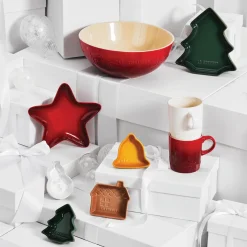 Le Creuset Holly Stoneware Cappuccino Mug - White