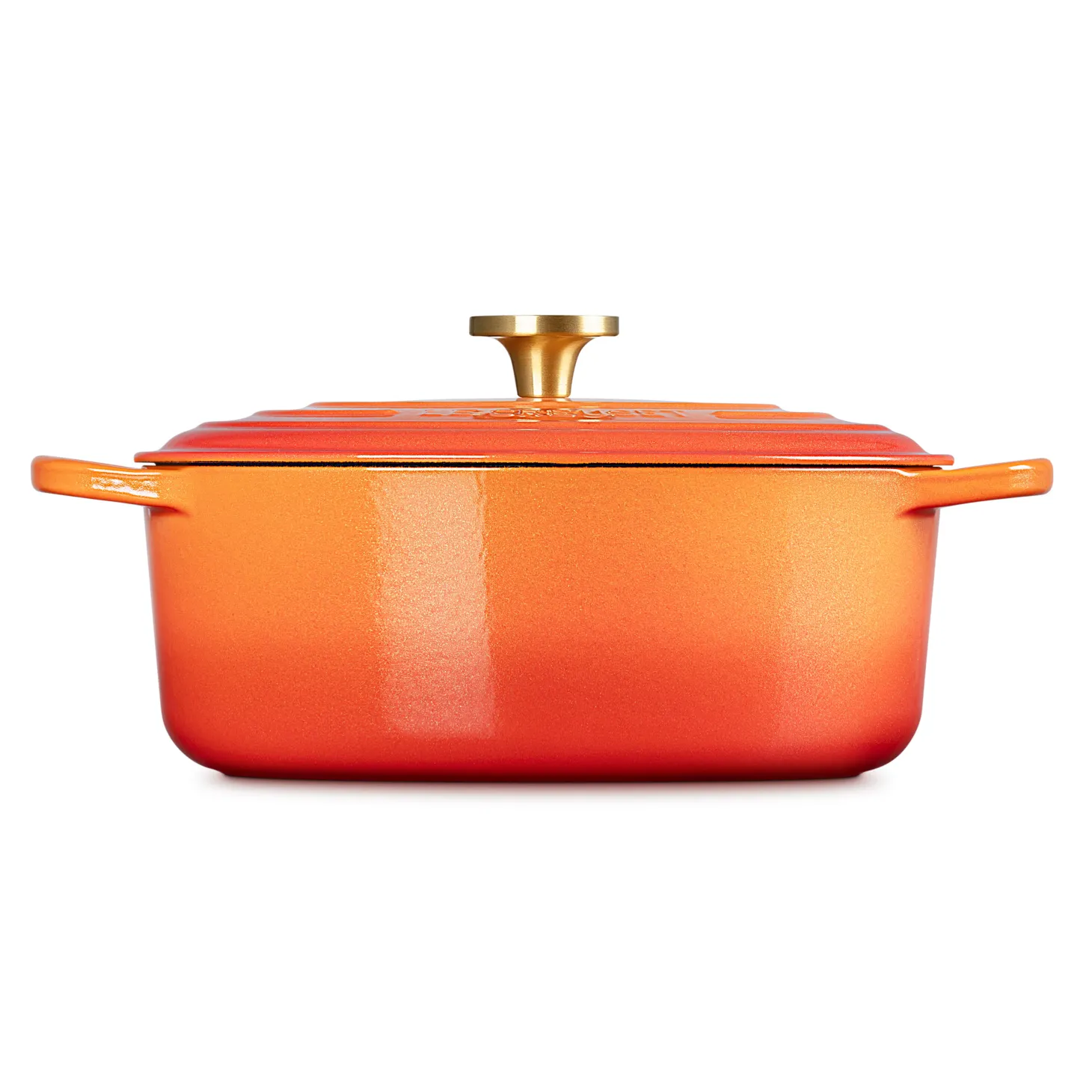Le Creuset Limited Edition Signature 29cm Cast Iron Oval Casserole - Flamme Doree