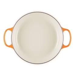 Le Creuset Limited Edition Signature 30cm Cast Iron Shallow Casserole - Flamme Doree