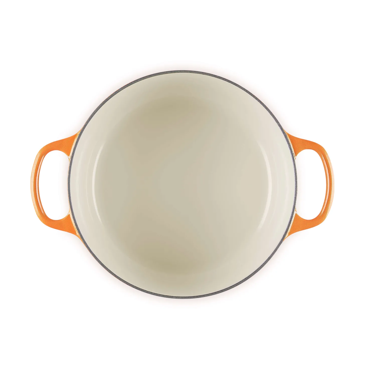 Le Creuset Limited Edition Signature 24cm Cast Iron Round Casserole - Flamme Doree