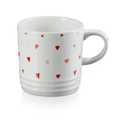 Le Creuset 350ml Stoneware Heart Decal White Mug