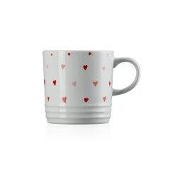 Le Creuset 350ml Stoneware Heart Decal White Mug