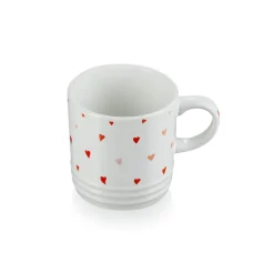 Le Creuset 350ml Stoneware Heart Decal White Mug