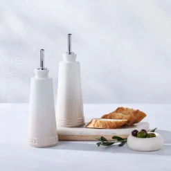 Le Creuset 300ml Stoneware Oil & Vinegar Set - Meringue