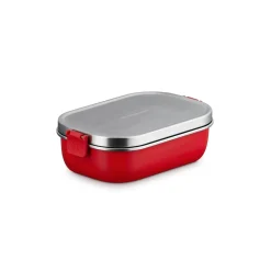 Le Creuset 'On The Go' Stainless Steel 900ml Rectangular Lunch Box - Cerise