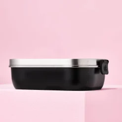 Le Creuset 'On The Go' Stainless Steel 900ml Rectangular Lunch Box - Satin Black