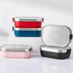 Le Creuset 'On The Go' Stainless Steel 900ml Rectangular Lunch Box - Deep Teal