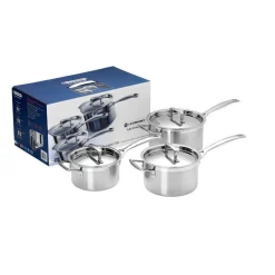 Le Creuset 3-Ply Stainless Steel Saucepan Set - 3 Piece