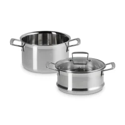Le Creuset 3-Ply Stainless Steel Casserole with Steamer - 20cm
