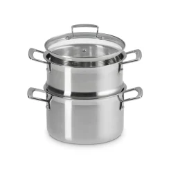 Le Creuset 3-Ply Stainless Steel Casserole with Steamer - 20cm