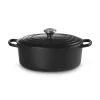 Le Creuset Signature Cast Iron 29cm Oval Casserole - Satin Black