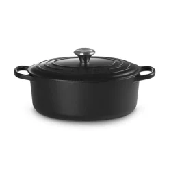 Le Creuset Signature Cast Iron 29cm Oval Casserole - Satin Black