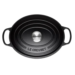 Le Creuset Signature Cast Iron 29cm Oval Casserole - Satin Black