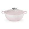 Le Creuset Signature Cast Iron 24cm Soup Pot - Shell Pink