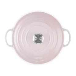 Le Creuset Signature Cast Iron 24cm Soup Pot - Shell Pink
