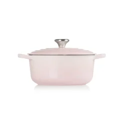 Le Creuset Signature Cast Iron 20cm Round Casserole - Shell Pink