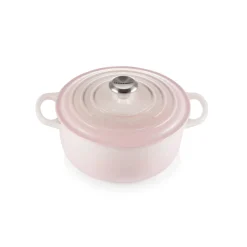 Le Creuset Signature Cast Iron 20cm Round Casserole - Shell Pink