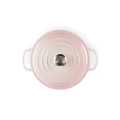 Le Creuset Signature Cast Iron 20cm Round Casserole - Shell Pink