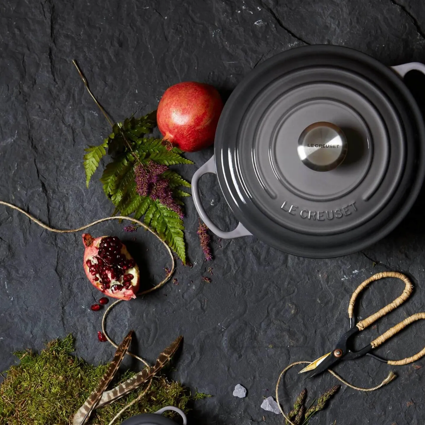 Le Creuset Signature Cast Iron 20cm Round Casserole - Flint