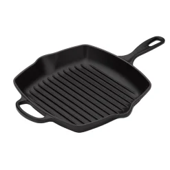 Le Creuset Signature Cast Iron 26cm Square Grillit - Satin Black
