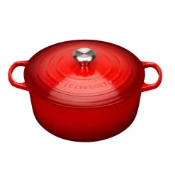Le Creuset Signature Cast Iron 30cm Round Casserole - Cerise