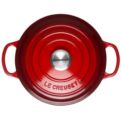 Le Creuset Signature Cast Iron 30cm Round Casserole - Cerise