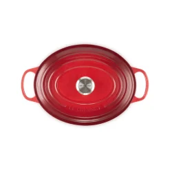 Le Creuset Signature Cast Iron 31cm Oval Casserole - Cerise