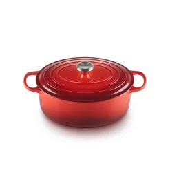 Le Creuset Signature Cast Iron 31cm Oval Casserole - Cerise