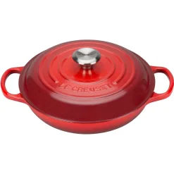 Le Creuset Signature Cast Iron 26cm Shallow Casserole - Cerise
