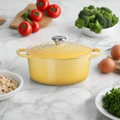 Le Creuset Signature Cast Iron 3 Piece Round Casserole Dish Set - Camomille