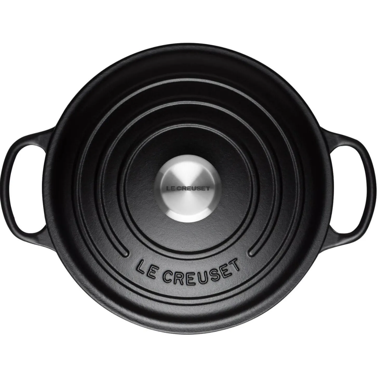 Le Creuset Signature Cast Iron 24cm Round Casserole - Satin Black