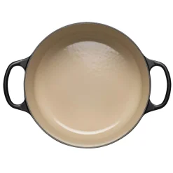 Le Creuset Signature Cast Iron 24cm Round Casserole - Satin Black