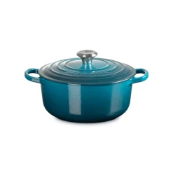 Le Creuset Signature Cast Iron 20cm Round Casserole - Deep Teal