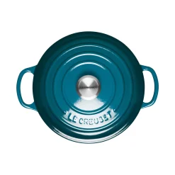 Le Creuset Signature Cast Iron 20cm Round Casserole - Deep Teal
