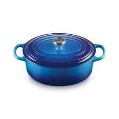 Le Creuset Signature Cast Iron 27cm Oval Casserole - Azure