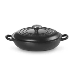 Le Creuset Signature Cast Iron 30cm Shallow Casserole - Satin Black