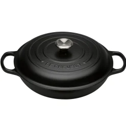 Le Creuset Signature Cast Iron 30cm Shallow Casserole - Satin Black