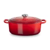 Le Creuset Signature Cast Iron 29cm Oval Casserole - Cerise