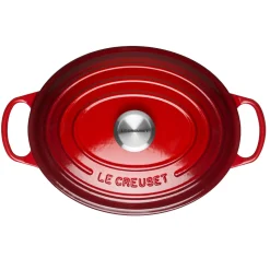 Le Creuset Signature Cast Iron 29cm Oval Casserole - Cerise