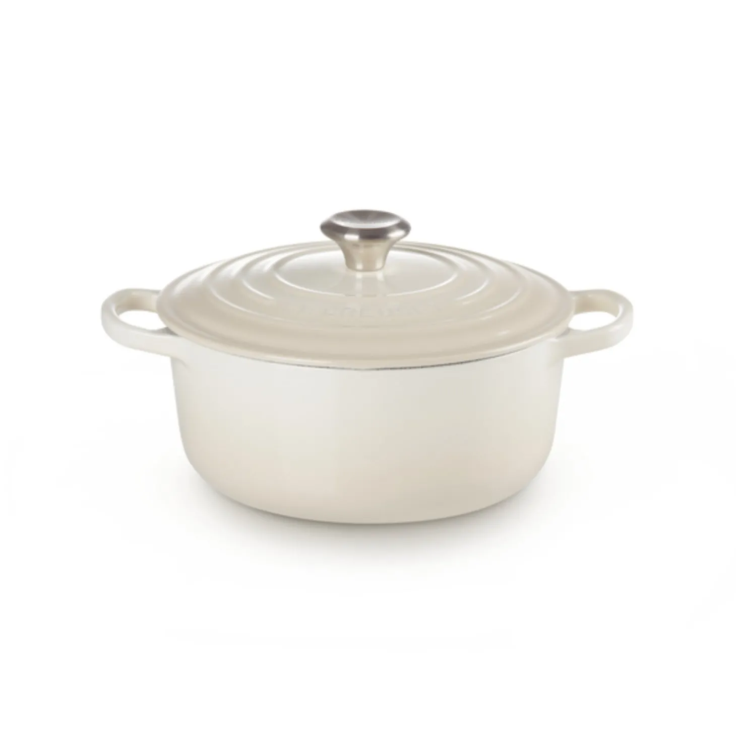 Le Creuset Signature Cast Iron 20cm Round Casserole - Meringue