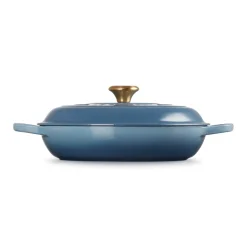 Le Creuset Signature Cast Iron 30cm Shallow Round Casserole - Chambray